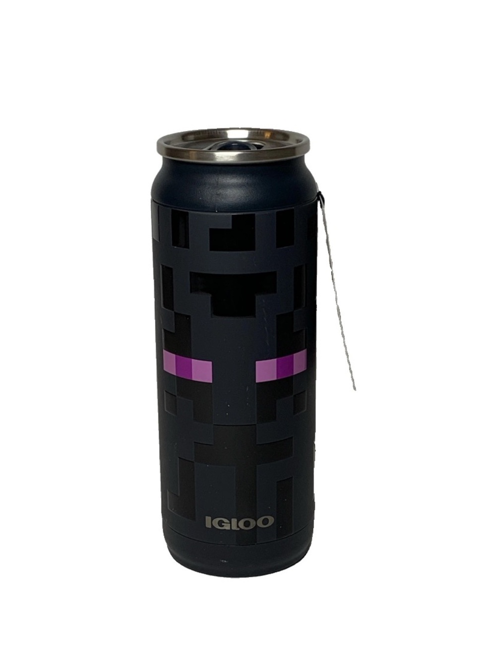 MINECRAFT Enderman Tumbler Black 16 oz Stainless Steel Igloo Insulated Can NWT